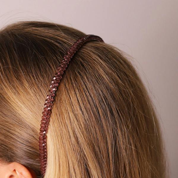 Gold Trip Plum Crystal Headband