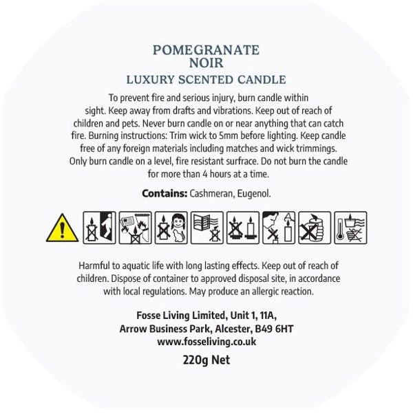 Fosse Living Pomegranate Noir Scented Candle