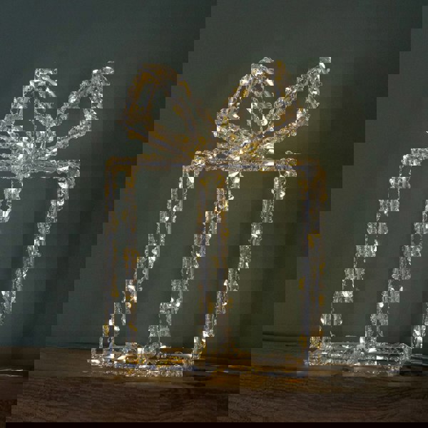 Samuel Alexander 22cm Light up Acrylic Christmas Present with 80 Warm White LEDs