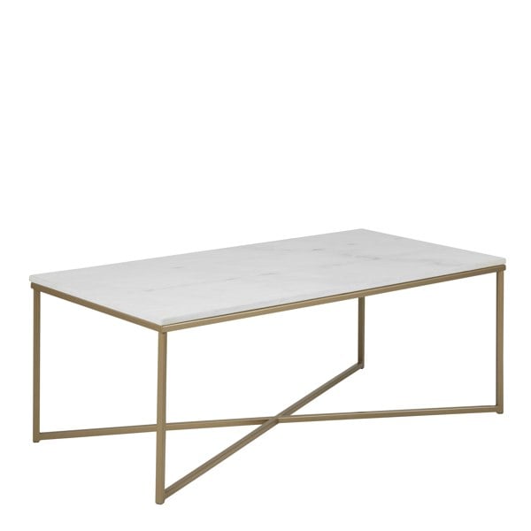 Furniture To Go Alisma Coffee Table with White Marble Effect Top