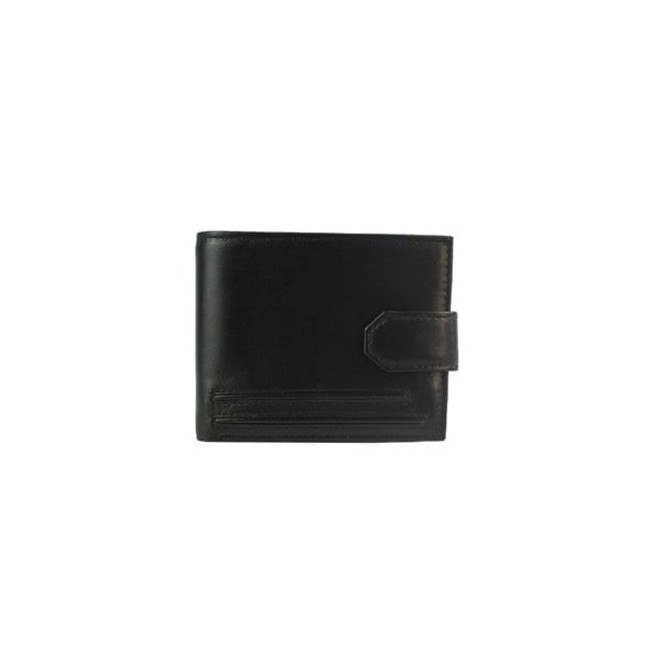 Eastern Counties Leather Unisex Adult Grayson Bi-Fold Leather Contrast Piping Wallet - Black