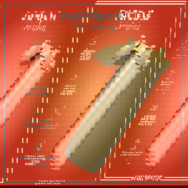 ION8 Leak Proof 1 litre Water Bottle, Recyclon, Desert, 1L