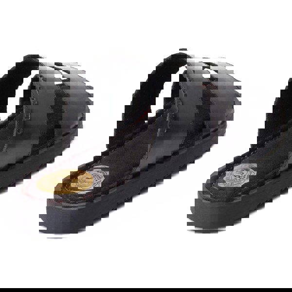 Base London Maven Leather Men's Black Sandals