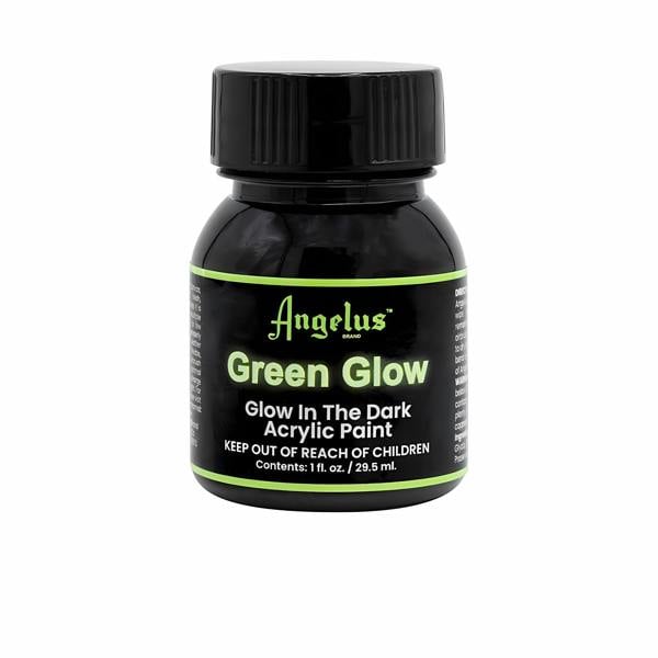 Angelus Green Glow Paint - Glow in the Dark for Leather 1oz