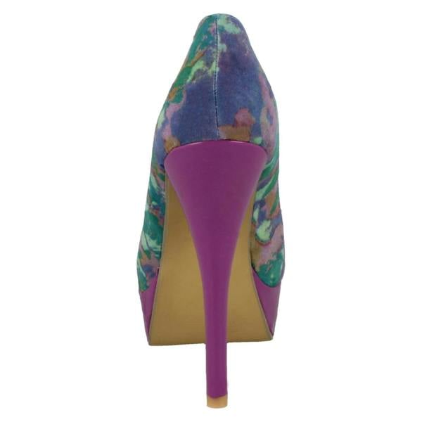 Spot On Ladies Spot On Heeled Platform Court Shoe