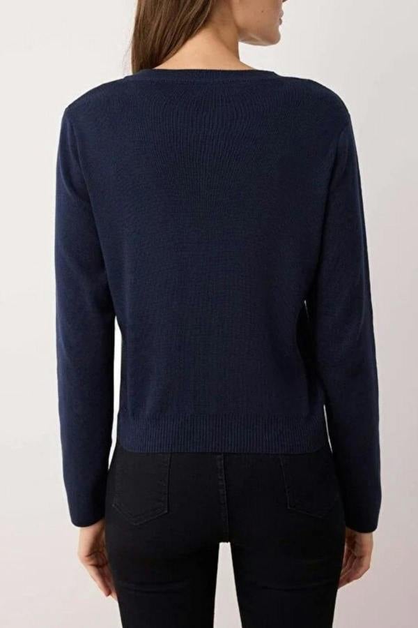 WOVCOR Basic Knit Cardigan with Button Details