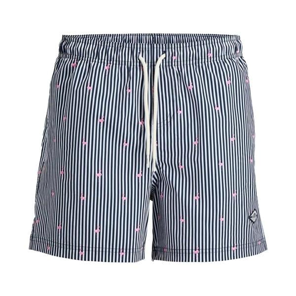Jack And Jones Mens Striped Swim Shorts - Navy Blazer - 