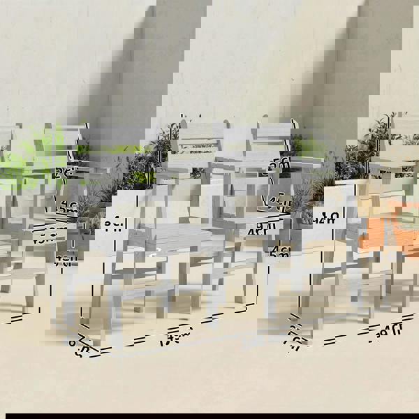 Garden Loveseat with Built-in Coffee Table