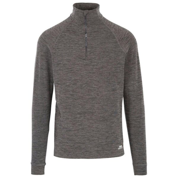 Trespass Mens Harold Half Zip Fleece Top - Black Marl - Black Marl - 92% Polyester/8% Elastane