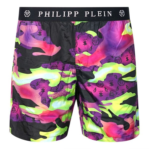 Philipp Plein Camouflage Swim Shorts - Green