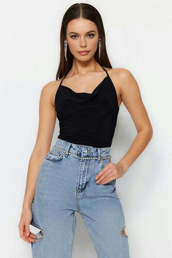 WOVCOR V-Neck Knitted Bodysuit