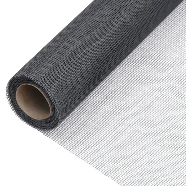 Berkfield Mesh Screen Fiberglass 80x2000 cm Grey