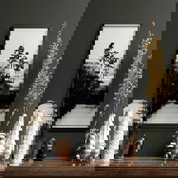 Modern Wall Art For Living Room | Set of 3 Asian Inspired Wall art Prints