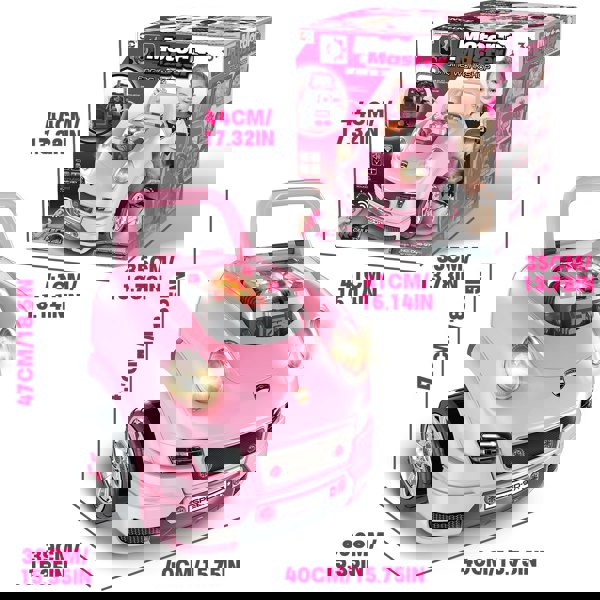 deAO Toys Pink Take Apart Building Truck Pretend Play Realistic Mechanic Toy