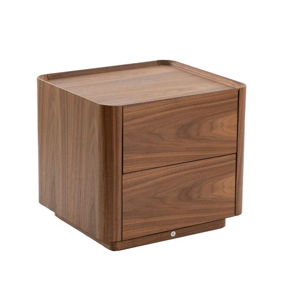 Angel Cerdá Walnut bedside table with lighting 7165
