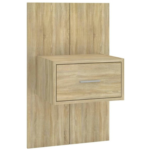 Berkfield Bed Headboard with Cabinets Sonoma Oak Engineered Wood