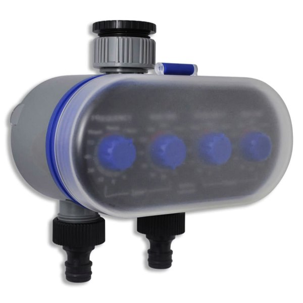 Berkfield Garden Electronic Automatic Water Timer Irrigation Timer Double Outlet