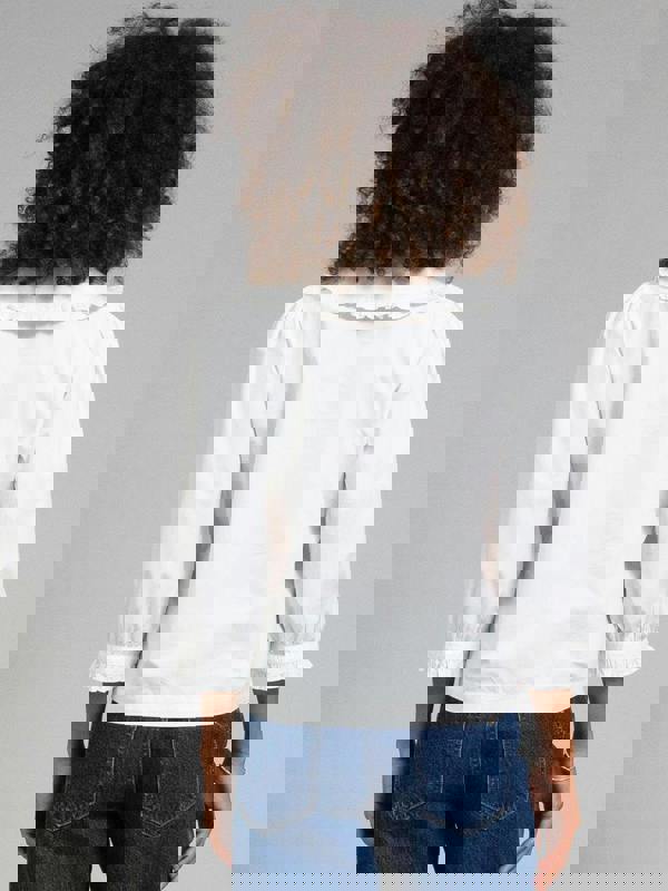 Kite Womens Organic Crendell Embroidered Collar Poplin Blouse