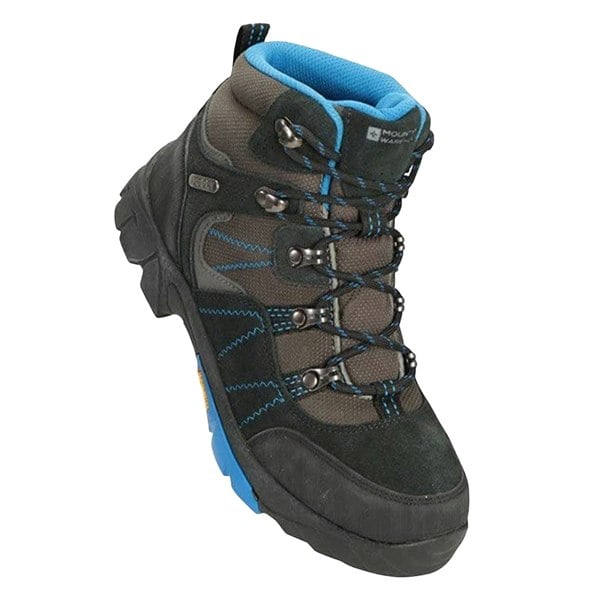 Mountain Warehouse Childrens/Kids Edinburgh Waterproof Suede Walking Boots - Blue/Brown/Black