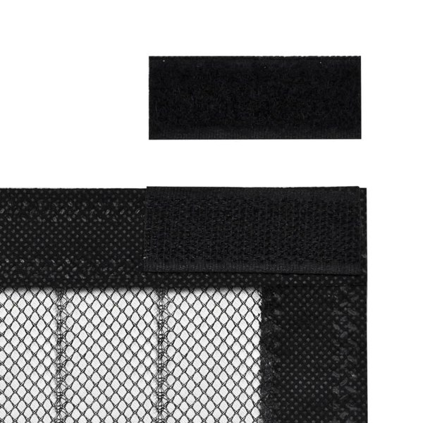 Berkfield Insect Door Curtain 210 x 100 cm 2 pcs Magnet Black