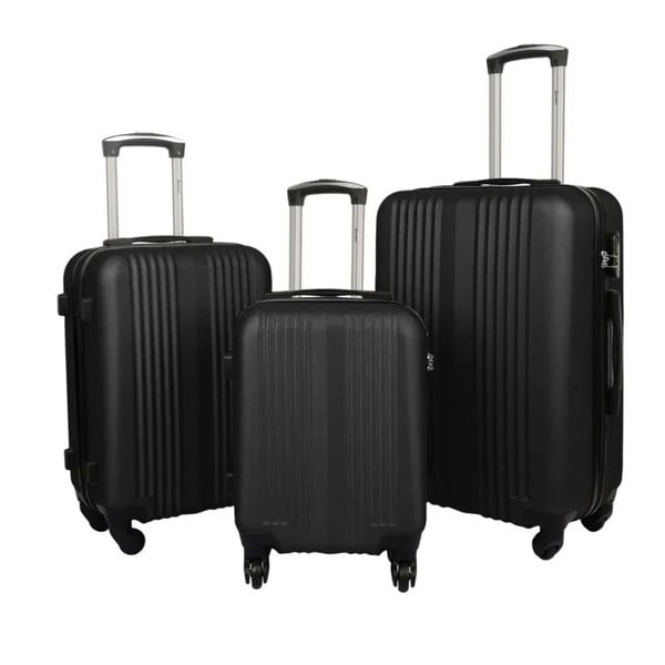 Groundlevel Delta Stripe 3 Piece Luggage Set