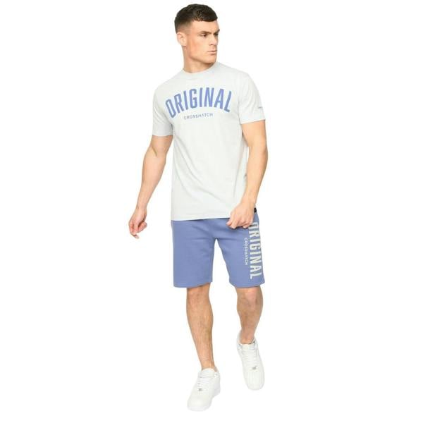 Crosshatch Mens Kensby T-Shirt - Light Blue - 
