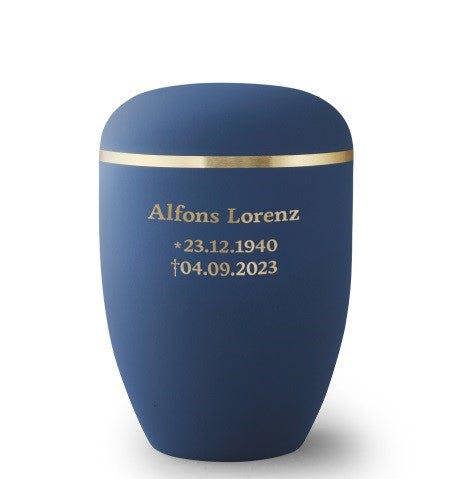 Memorials Direct Arboform Gold Border Urn (Navy) - XL Adult