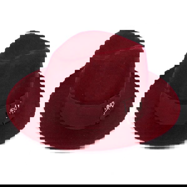 David WeJ Wool Fedora Hat - Burgundy