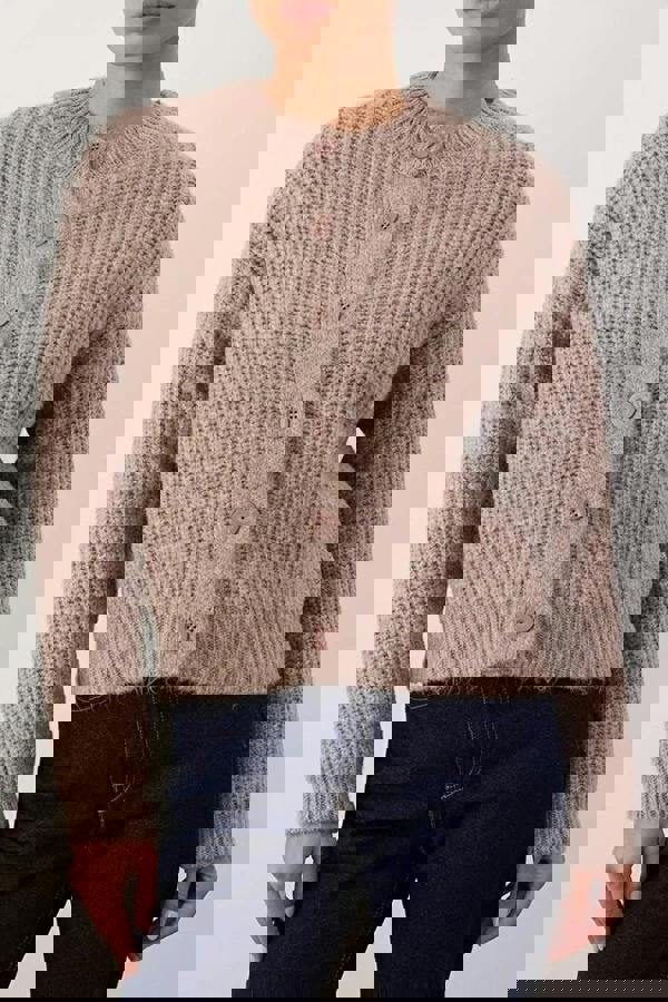 WOVCOR Soft-Textured Basic Knit Cardigan