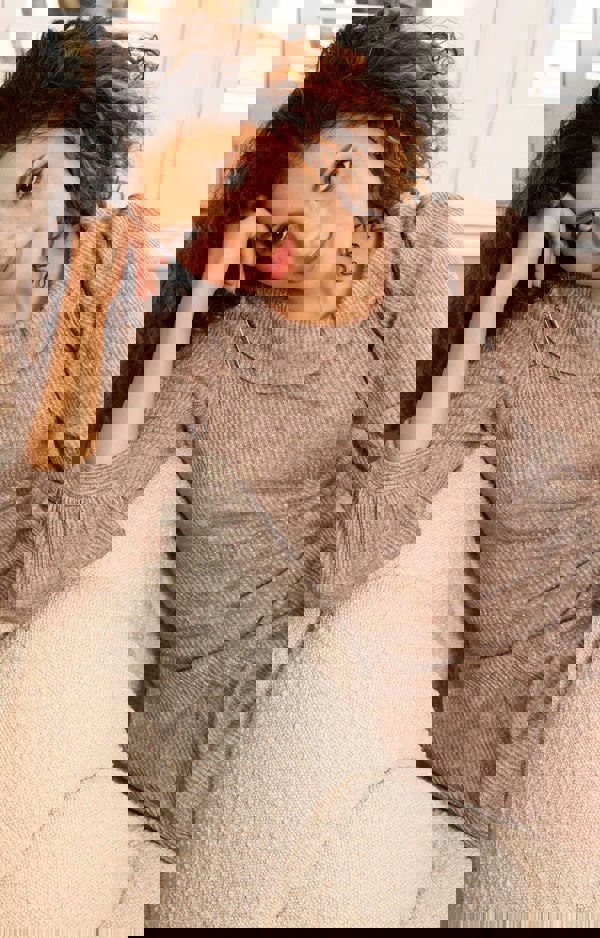 Alie Street London Meredith Turtle Neck Dress (Sparkle Chocolate)