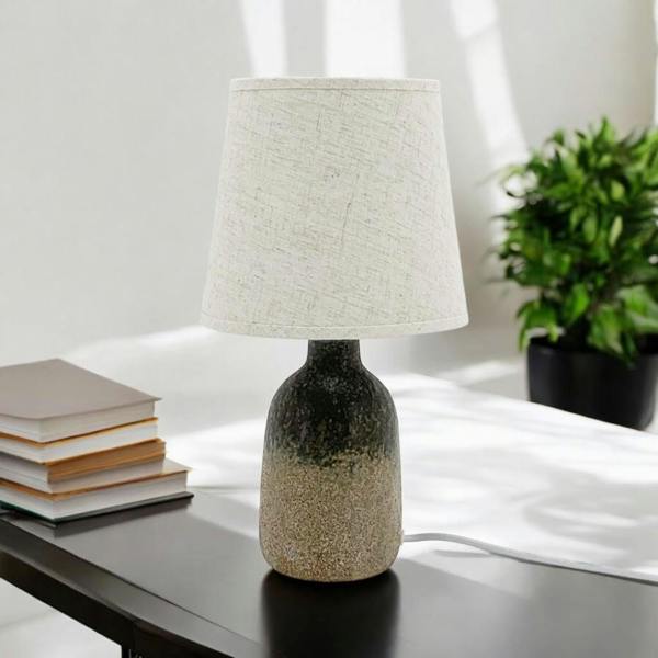 37CM RUSTIC LAMP AND SHADE