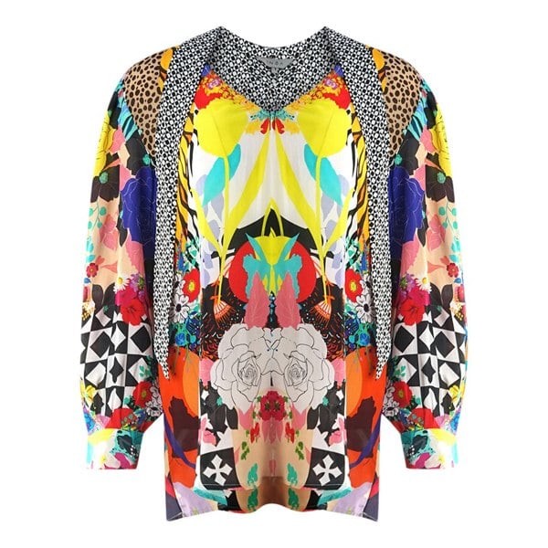 Inoa Monrovian 12001 Long Sleeve Blouse Silk Shirt - Multicoloured