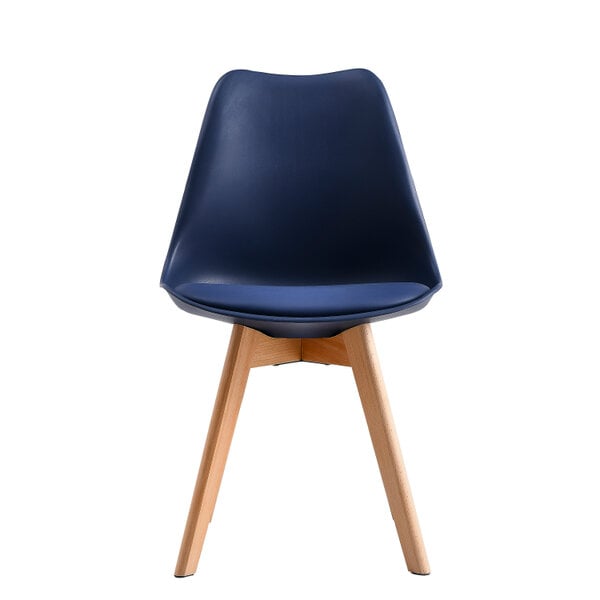 Set of 6 Dining Chairs with Solid Wooden Legs and Seat Cushion Pads Eva