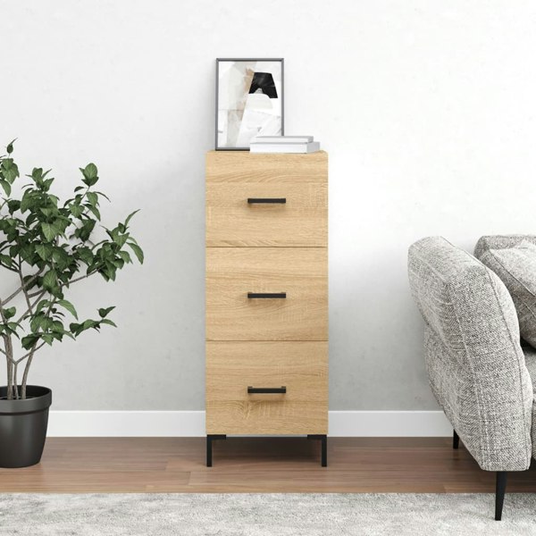 Berkfield Sideboard Sonoma Oak 34.5x34x90 cm Engineered Wood