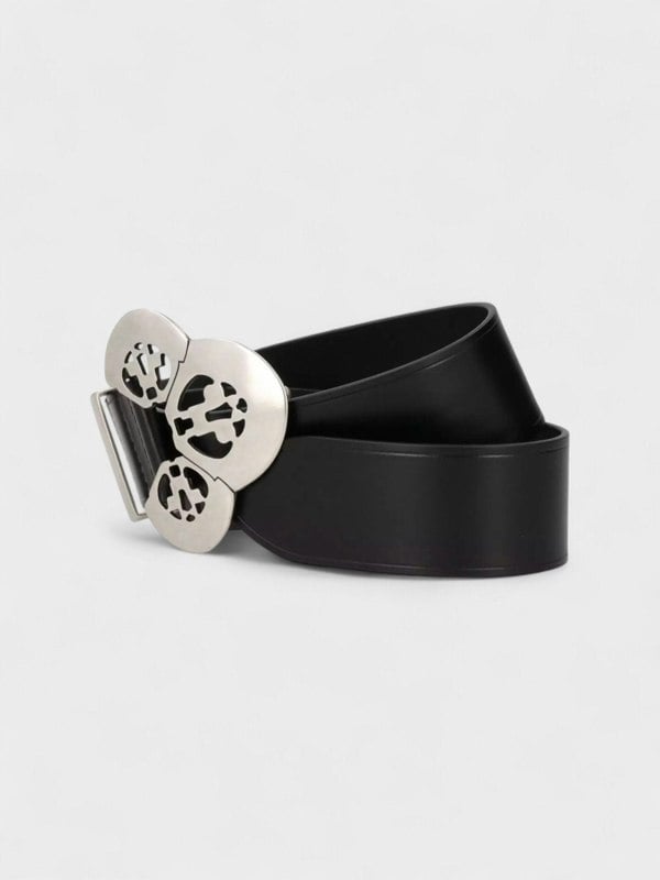 Isabel Marant Adaria Sculptured Buckle Belt Black - Supplied FashionIsabel Marant