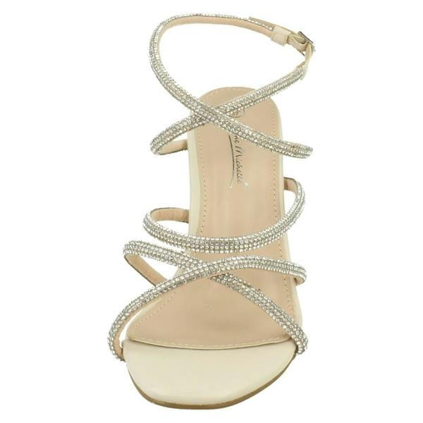 Anne Michelle Ladies Anne Michelle Diamante Ankle Straps High Heel Sandals F12117