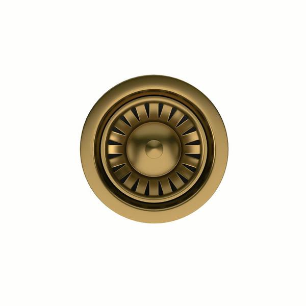 Flode Basket Strainer Kitchen Sink Waste | Round & Rectangular Overflow Plates | Gold Finish