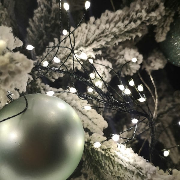Samuel Alexander 5.4m Warm White LEDs Green Garland Wire Light Christmas Decoration with Timer