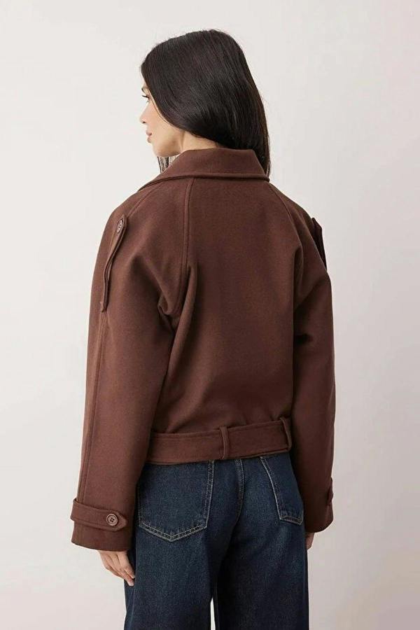 WOVCOR Soft Textured Seasonal Short Cashmere Jacket Coat