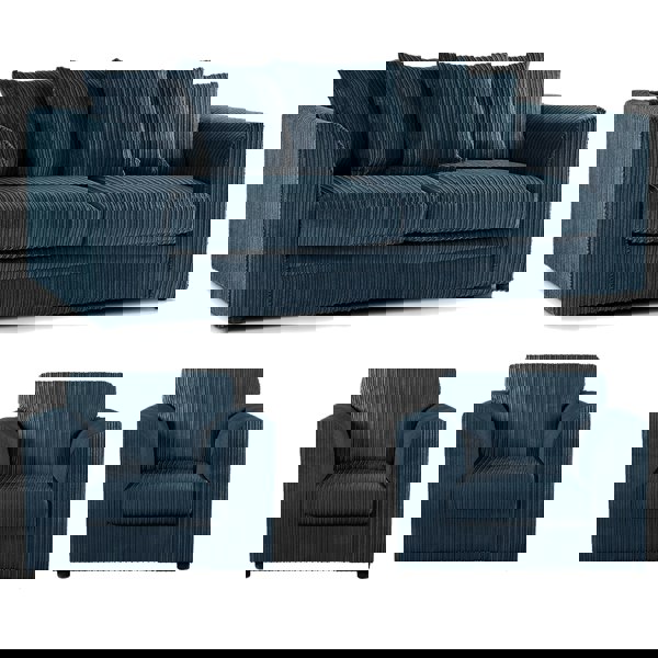 Furnishings For Less Luxor Full Jumbo Cord 3 Seater and 2 x Armchairs - Scatter Back
