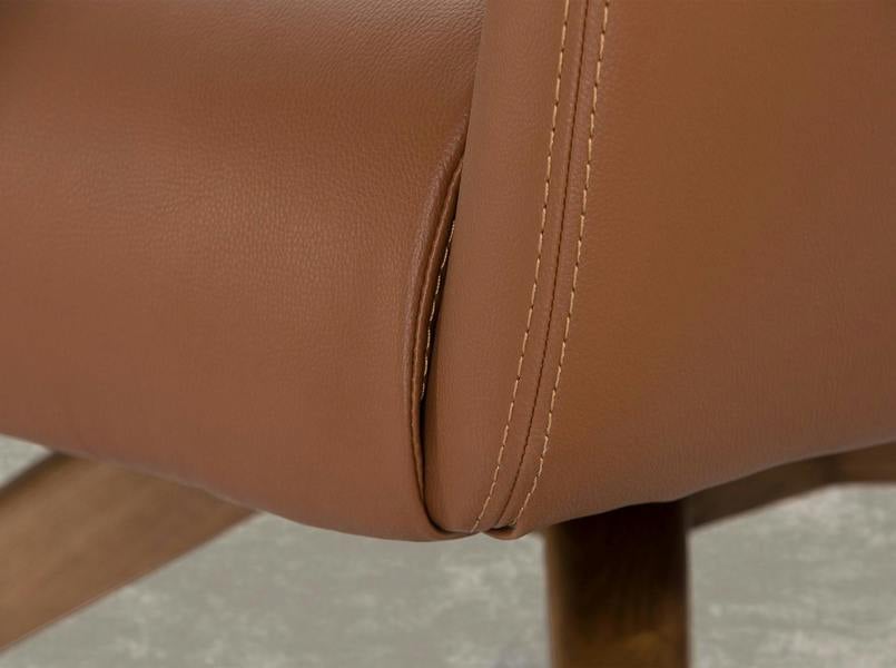 Angel Cerdá Brown Leatherette Swivel Armchair 5038