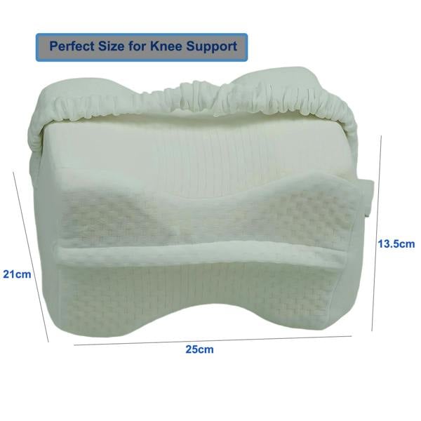 Gr8 Home Memory Foam Leg Knee Support Pillow White Cushion Sleeping Aid With Strap Cover