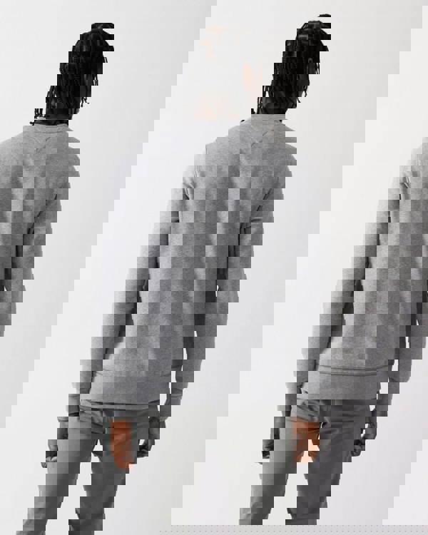 Tommy Hilfiger Tommy Logo Mens Sweatshirt - Medium Grey Heather - CHO - Designer Mens Sweatshirts