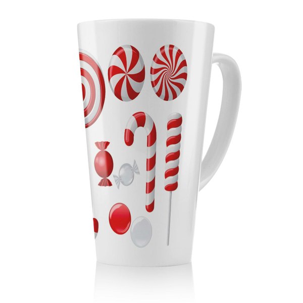 Benjamin Tate Design Different Red And White Candies Dining Latte Mug