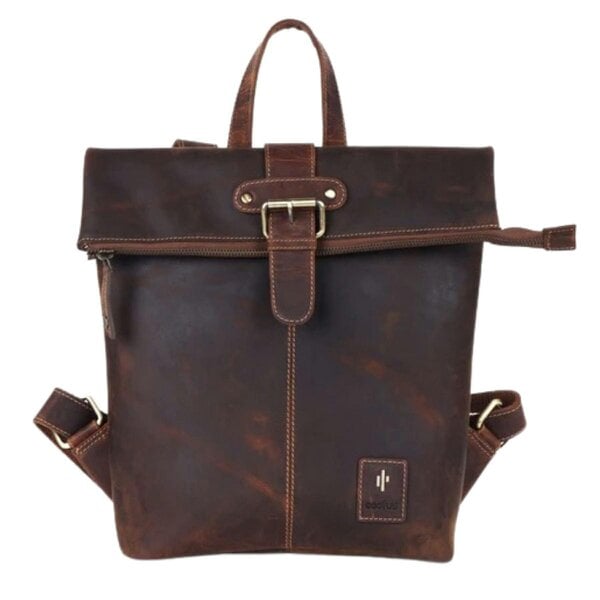 Mala Leather Cactus Brown Leather Rollmop Backpack