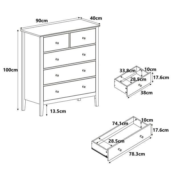 Core Products Henley 3 + 2 Drawer Chest of Drawers