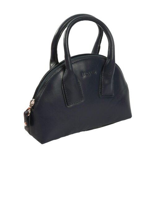 SADDLER GIGI Leather Zip Top Mini Handbag  - Ajustable Strap, Card Holder, Crossbody or Handheld - RFID Protected - Peacoat Blue