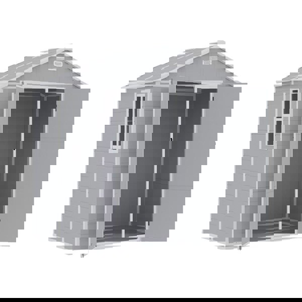 8x4ft Apex Roof Garden PP Tool Shed Outdoor Patio Storage House Living and Home