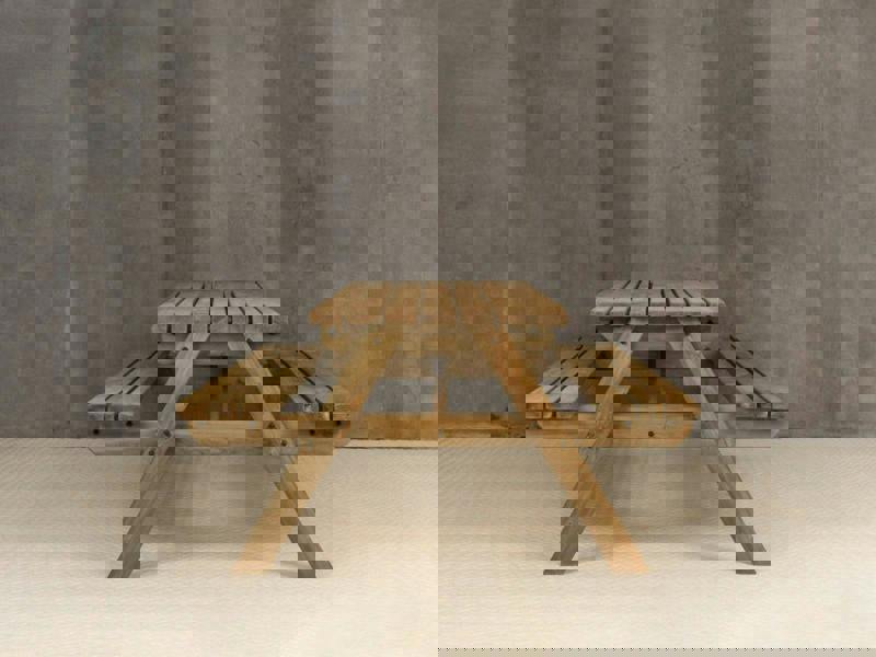 Fortem Pub-Style Picnic Table and Benches Set – Rustic Finish Wooden Outdoor Dining Set for Gardens, Patios, and Pubs