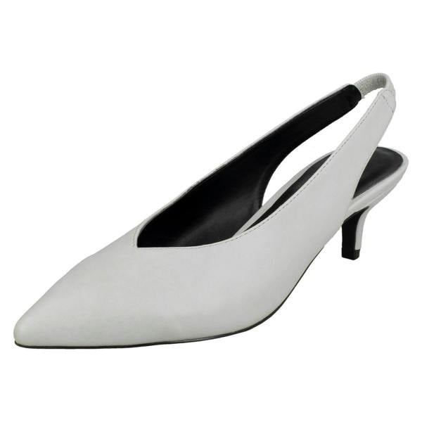 Spot On Ladies Spot On Kitten Heel Slingback Shoes F90049
